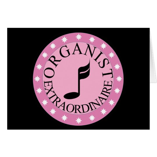 Tarjeta Organista rosado Extraordinaire