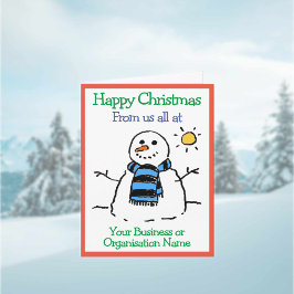 Tarjeta Organización Empresarial Snowman Company Navidad 