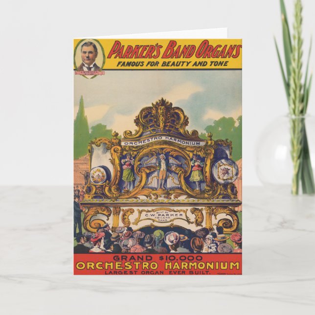 Tarjeta Órganos de banda Parker, Famoso por la belleza y e (Anverso)