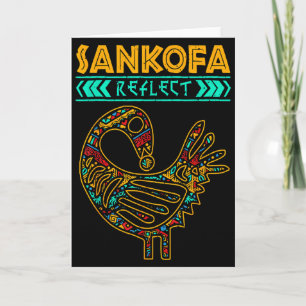 Tarjeta Orgullo africano afro historia negra Sankofa hombr