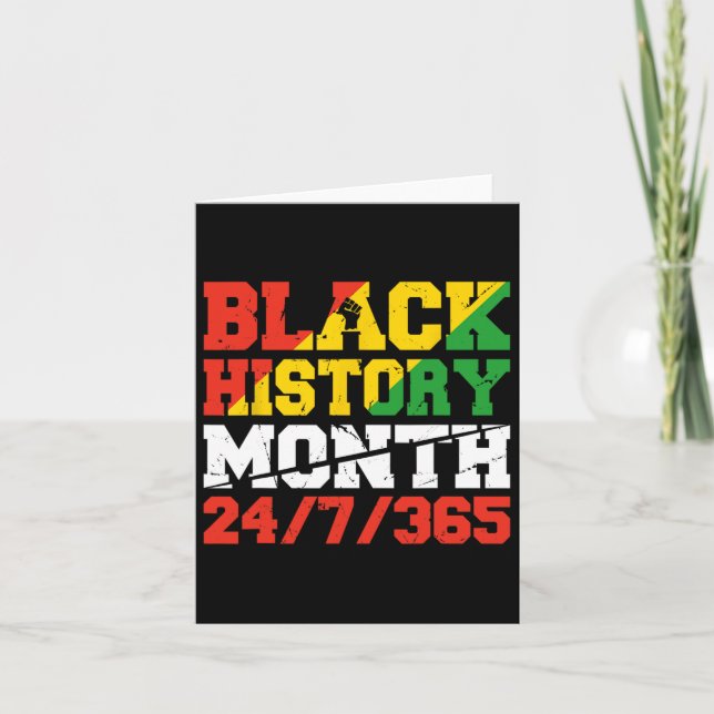 Tarjeta Orgullo africano decimosegundo mes de historia neg (Anverso)