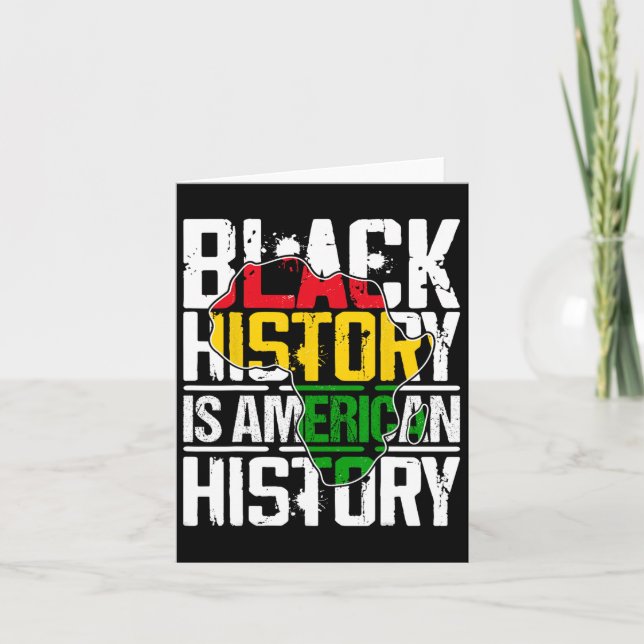 Tarjeta Orgullo africano decimoséptimo mes de historia neg (Anverso)