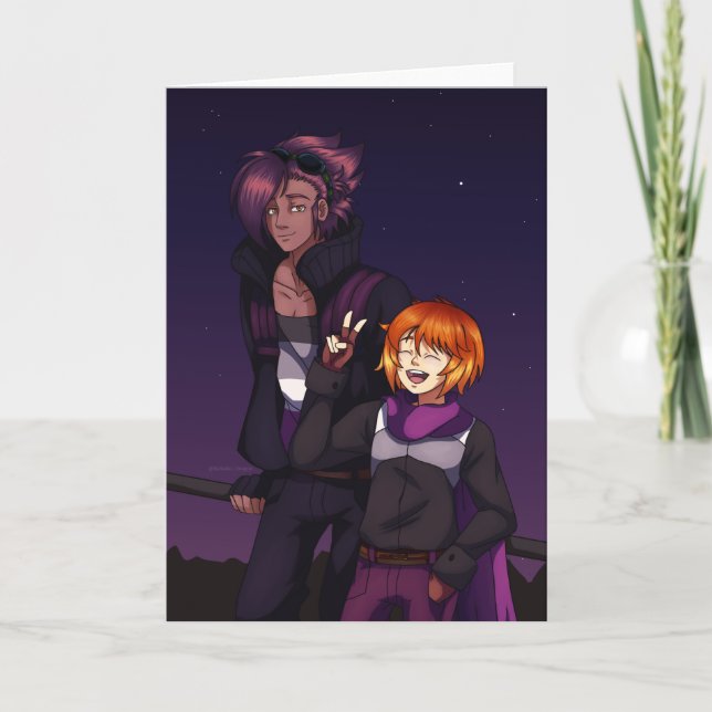 Tarjeta Orgullo asexual (Anverso)