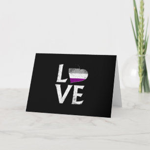 Tarjeta Orgullo asexual amor apilado