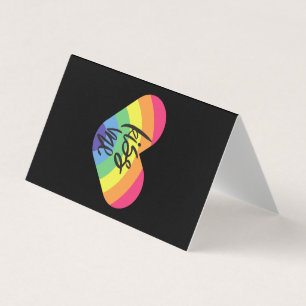 Tarjeta Orgullo. Bésame. El amor es justo.