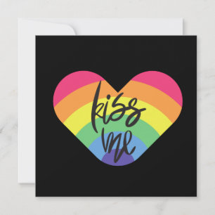 Tarjeta Orgullo. Bésame. El amor es justo.