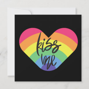 Tarjeta Orgullo. Bésame. El amor es justo.