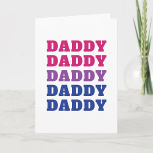 Tarjeta Orgullo Bisexual Papa LGBTQ Día del Padre