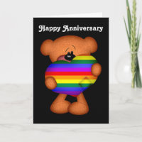 Orgullo Corazón Teddy Oso feliz aniversario