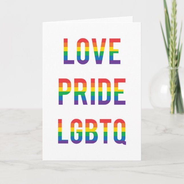 Tarjeta Orgullo de amor LGBTQ (Anverso)