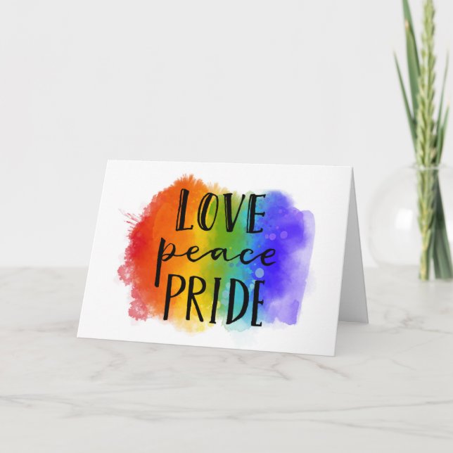 Tarjeta Orgullo de amor por la paz (Anverso)
