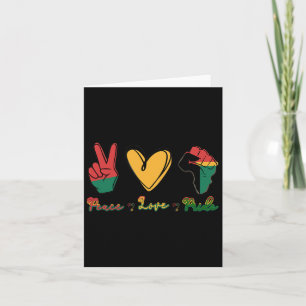 Tarjeta Orgullo de amor por la paz Soy Mes de Historia Neg