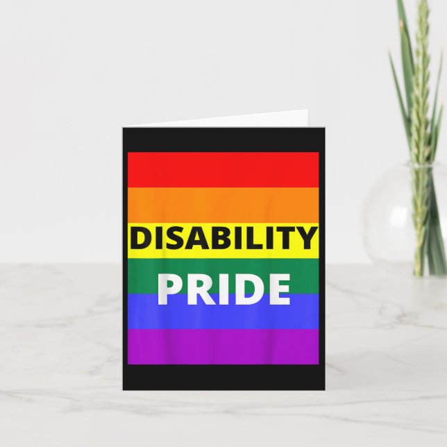 Tarjeta Orgullo de discapacidad con bandera arcoiris _1 (Anverso)