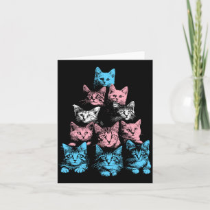 Tarjeta Orgullo de Gatos Hombres Transgénero - Bandera Tra