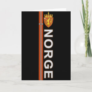 Tarjeta Orgullo de la bandera de Noruega Fútbol y temática