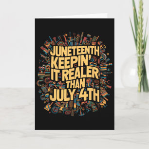 Tarjeta Orgullo de la historia negra de Juneteenth afroame