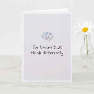 Tarjeta Orgullo de la Neurodiversidad Cerebro Felicitación