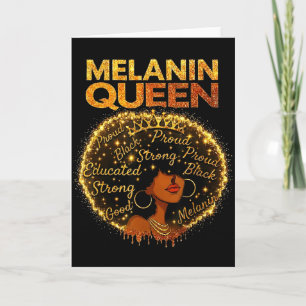 Tarjeta Orgullo de la Reina del Mes Negro Bendita Magia de