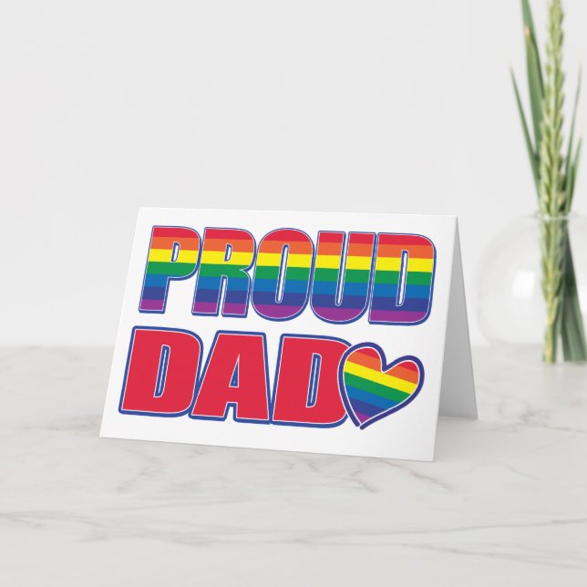 Tarjeta Orgullo de papá - Orgullo Gay (Anverso)