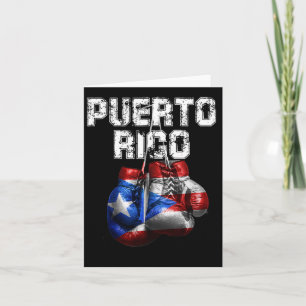 Tarjeta Orgullo de Puerto Rico - Guantes de boxeo de época