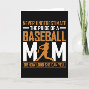 Tarjeta Orgullo de una madre de béisbol