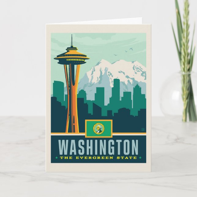 Tarjeta Orgullo del Estado | Washington (Anverso)