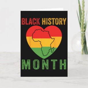 Tarjeta Orgullo del Mes de la Historia Negra Hombres Mujer