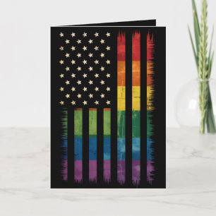 Tarjeta Orgullo EE.UU. angustia la bandera arcoiris LGBTQ