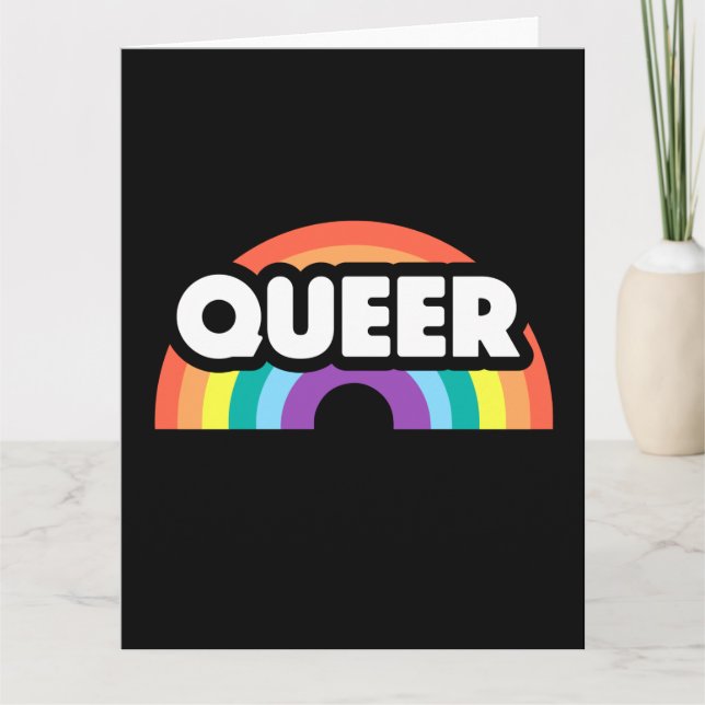 Tarjeta orgullo- El amor arcoiris homosexual es amor. (Anverso)