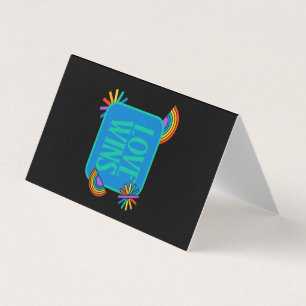 Tarjeta Orgullo- el amor gana. Gay rainbow lgbtq