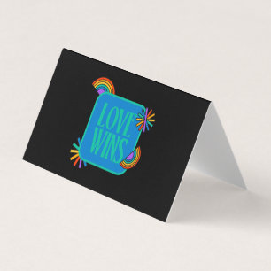 Tarjeta Orgullo- el amor gana. Gay rainbow lgbtq