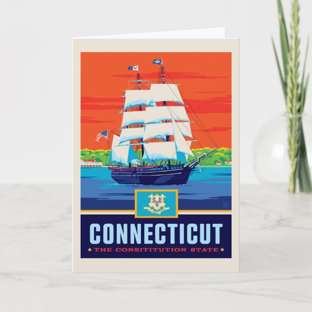 Tarjeta Orgullo el | Connecticut del estado (Anverso)
