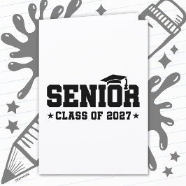 Tarjeta Orgullo Escolar Año de Graduación Clase Superior 2