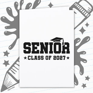 Tarjeta Orgullo Escolar Año de Graduación Clase Superior 2