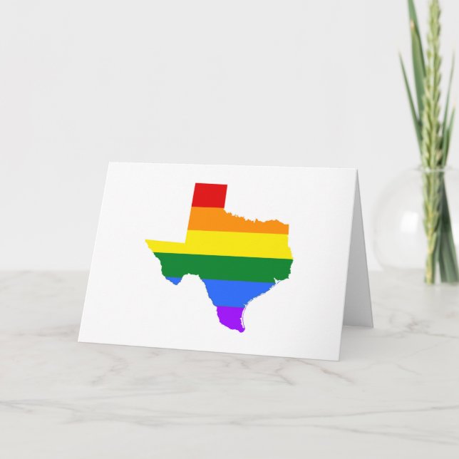 Tarjeta Orgullo gay | Arcoiris de Texas (Anverso)