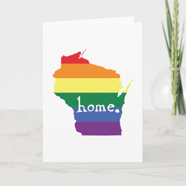 Tarjeta Orgullo Gay de Wisconsin | Mapa del hogar (Anverso)