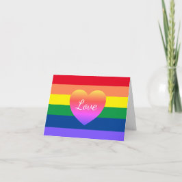 Tarjeta Orgullo gay LGBTQ Bandera Arcoiris Amor