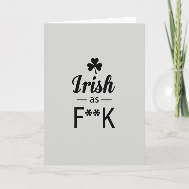 Tarjeta Orgullo Irlandés Como Carta Fk (Anverso)