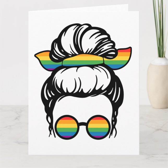 Tarjeta Orgullo LGBT. Amor gay (Anverso)