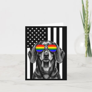 Tarjeta Orgullo lgbt dachshund bisexual lesbiana gay 