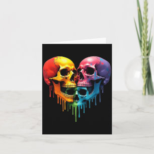 Tarjeta Orgullo Lgbt Halloween Horror Esqueleto Cráneo Arc