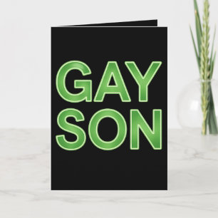 Tarjeta Orgullo LGBTQ divertido de Gay Son