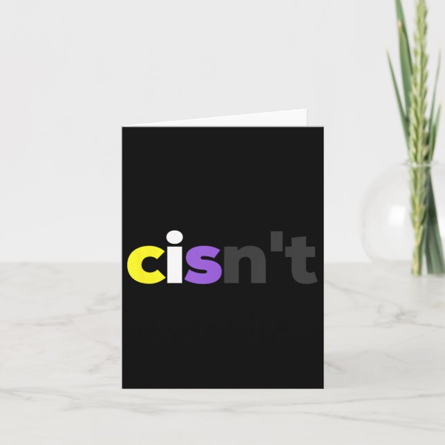 Tarjeta Orgullo Lgbtq No Binario Cisnt - Cisnt Lgbt No (Anverso)