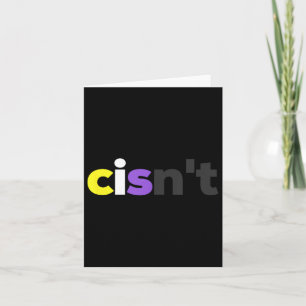 Tarjeta Orgullo Lgbtq No Binario Cisnt - Cisnt Lgbt No