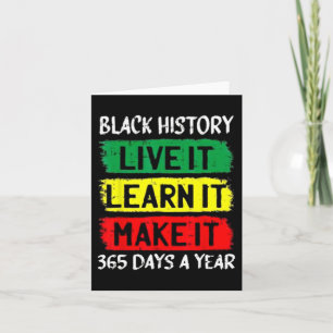 Tarjeta Orgullo Mujer de ropa de mes de historia negra