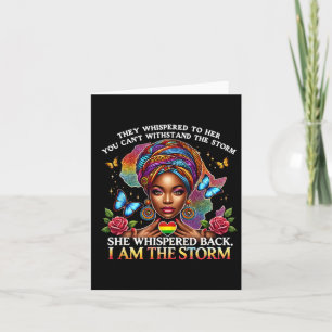 Tarjeta Orgullo Mujer Negra Retro Soy La Tormenta Inspirac