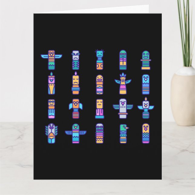 Tarjeta Orgullo nativo canadiense de animales haitianos (Anverso)