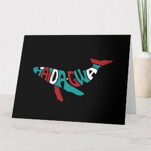 Tarjeta Orgullo Nativo Haida de ballena significa ideas de