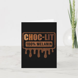 Tarjeta Orgullo negro Choc Lit Melanin - Mes de historia n