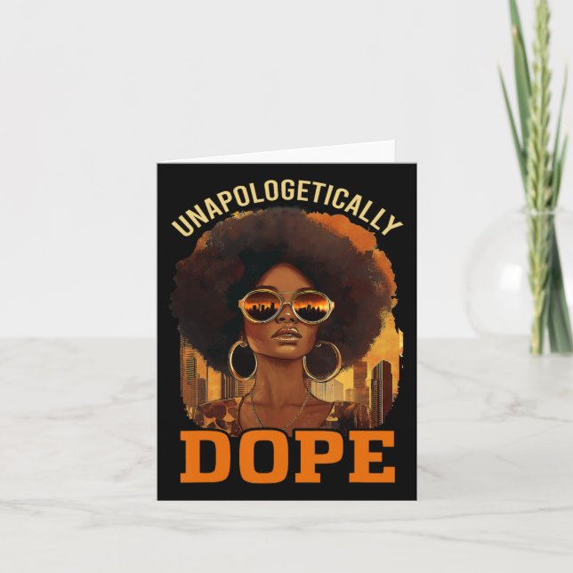 Tarjeta Orgullo negro de drogas sin remordimientos Melanin (Anverso)